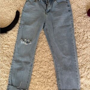 SHEIN Light Blue Mom Jeans